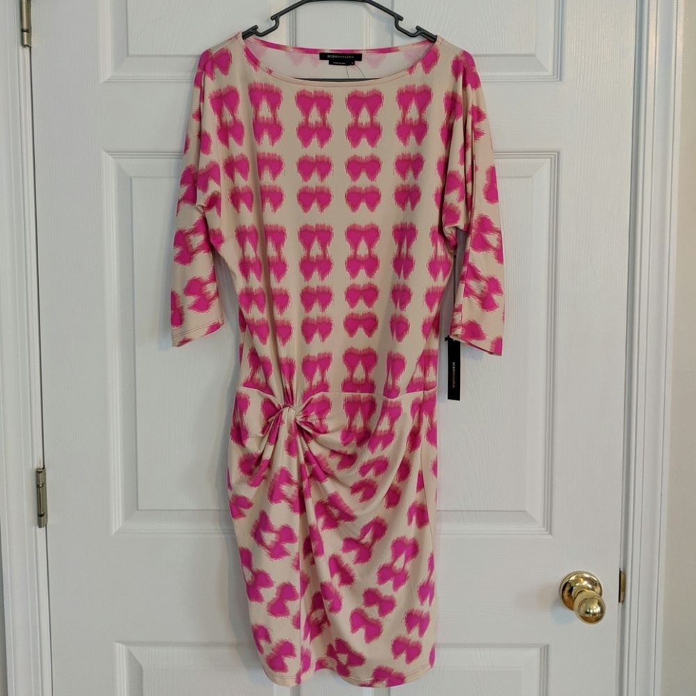 BCBG Maxazria Nude/Magenta Dress